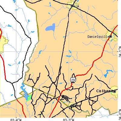 Zip code 30646 close-up map