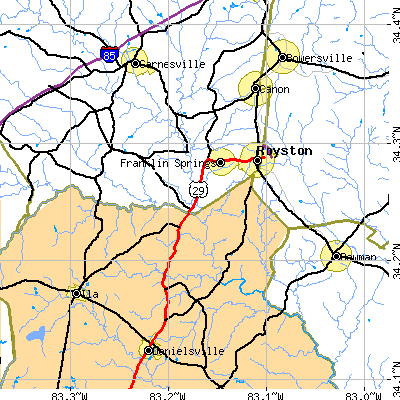 Zip code 30662 close-up map