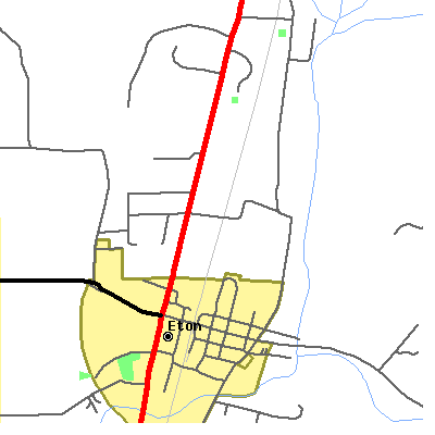 Zip code 30724 close-up map