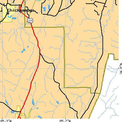 Zip code 30739 close-up map