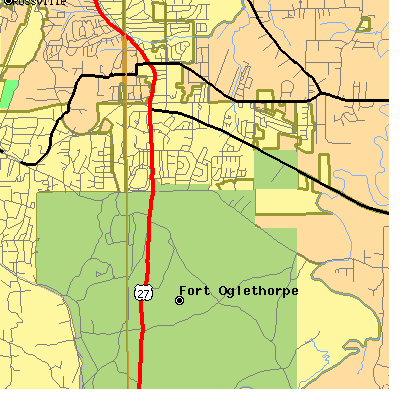 Zip code 30742 close-up map