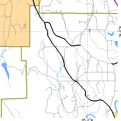 Zip code 30746 close-up map