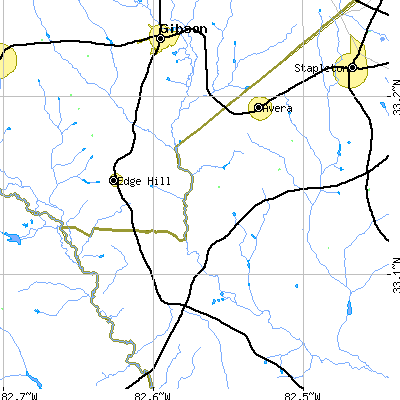 Zip code 30803 close-up map