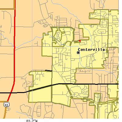 Zip code 31028 close-up map