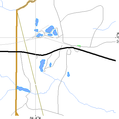 Zip code 31039 close-up map