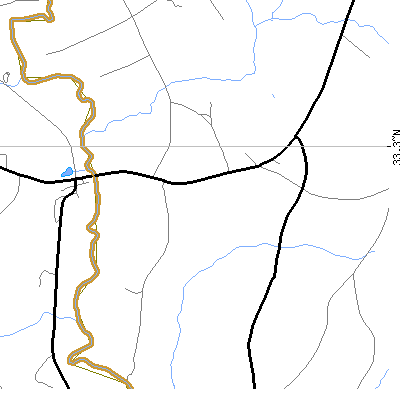 Zip code 31045 close-up map
