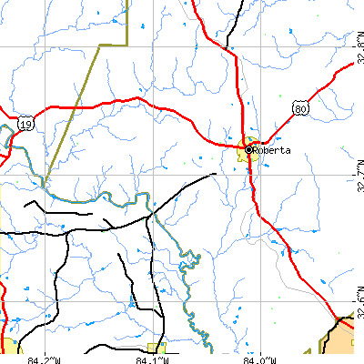 Zip code 31078 close-up map
