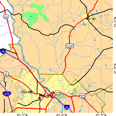 Zip code 31211 close-up map