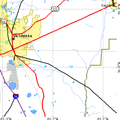 Zip code 31606 close-up map
