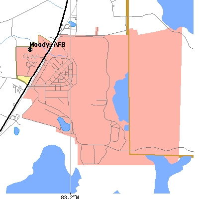 Zip code 31699 close-up map