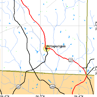 Zip code 31715 close-up map