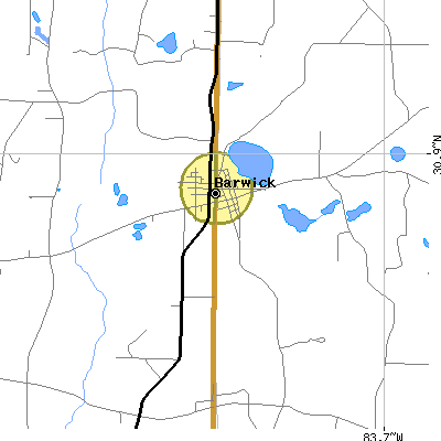 Zip code 31720 close-up map