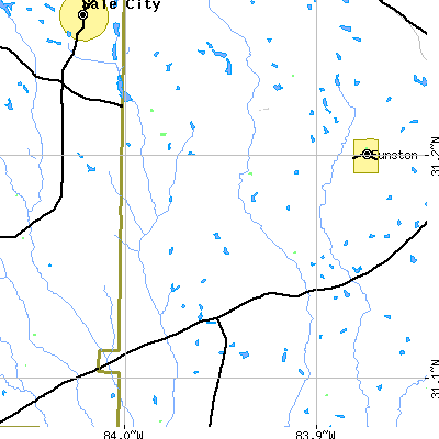 Zip code 31756 close-up map