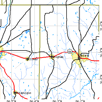 Zip code 31797 close-up map