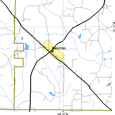 Zip code 31832 close-up map