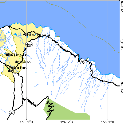 Zip code 96708 close-up map