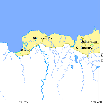 Zip code 96714 close-up map