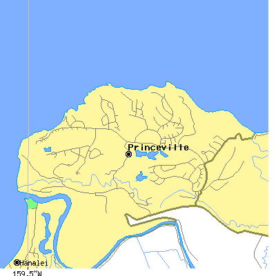 Zip code 96722 close-up map