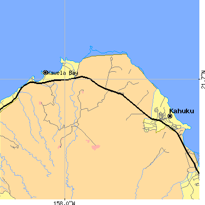 Zip code 96731 close-up map