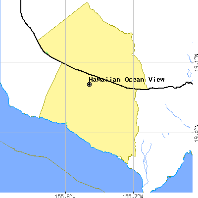 Zip code 96737 close-up map