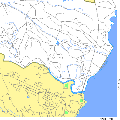 Zip code 96751 close-up map