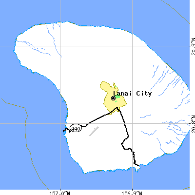 Zip code 96763 close-up map