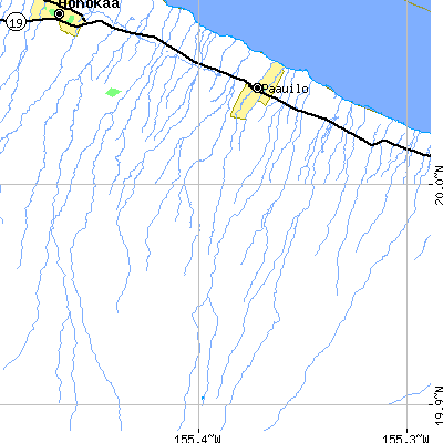 Zip code 96776 close-up map