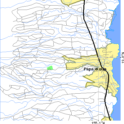 Zip code 96781 close-up map