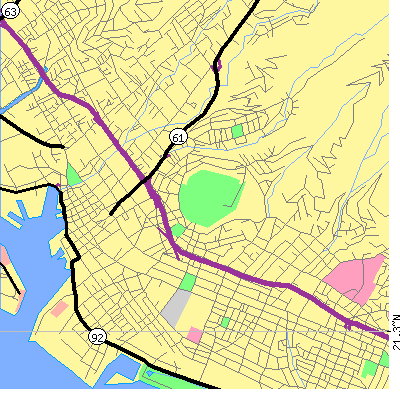 Zip code 96813 close-up map