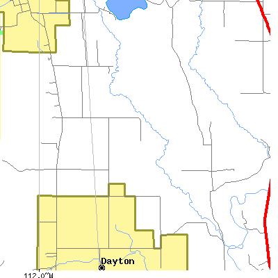Zip code 83232 close-up map