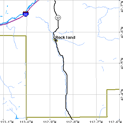 Zip code 83271 close-up map