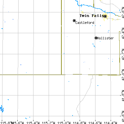 Zip code 83302 close-up map