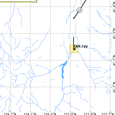 Zip code 83346 close-up map
