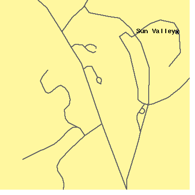 Zip code 83354 close-up map
