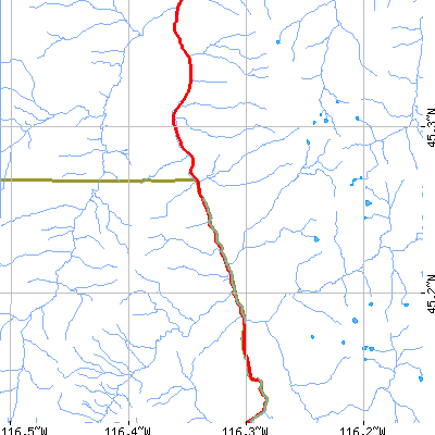 Zip code 83547 close-up map
