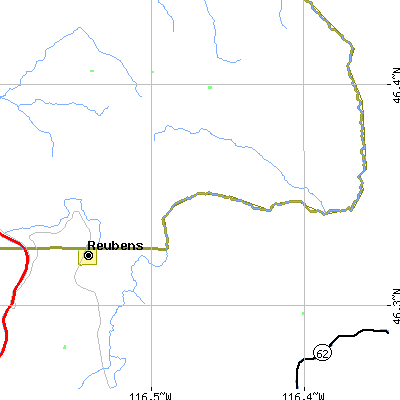 Zip code 83548 close-up map