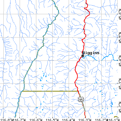 Zip code 83549 close-up map