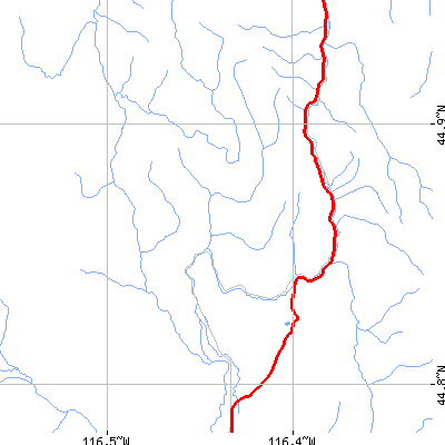 Zip code 83620 close-up map