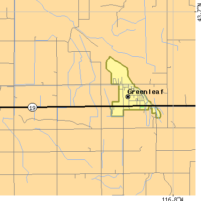 Zip code 83626 close-up map