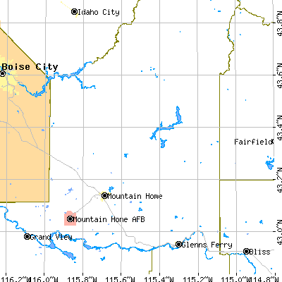 Zip code 83647 close-up map