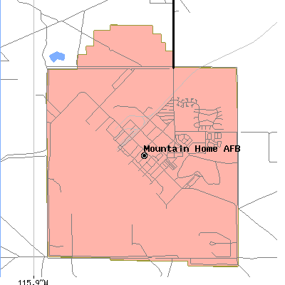 Zip code 83648 close-up map