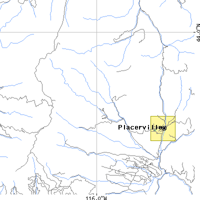 Zip code 83666 close-up map