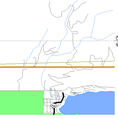 Zip code 83803 close-up map