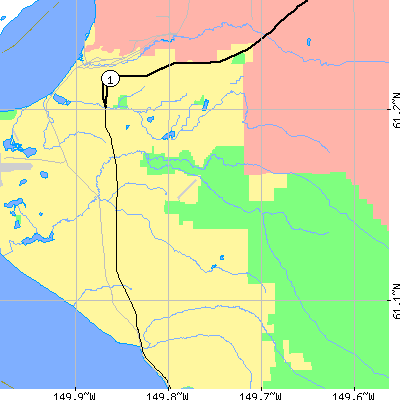 Zip code 99507 close-up map