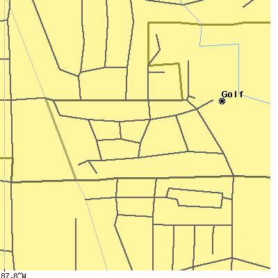 Zip code 60029 close-up map