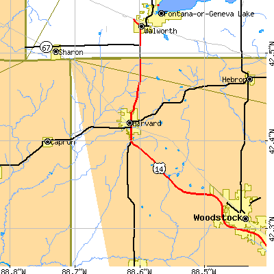 Zip code 60033 close-up map
