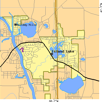 Zip code 60042 close-up map