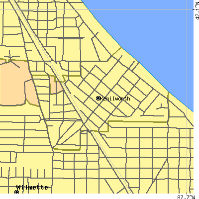 Zip code 60043 close-up map