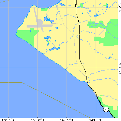 Zip code 99515 close-up map