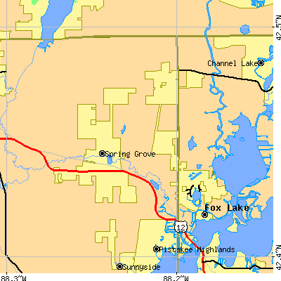 Zip code 60081 close-up map